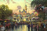 Thomas Kinkade Disneyland 50th Anniversary painting